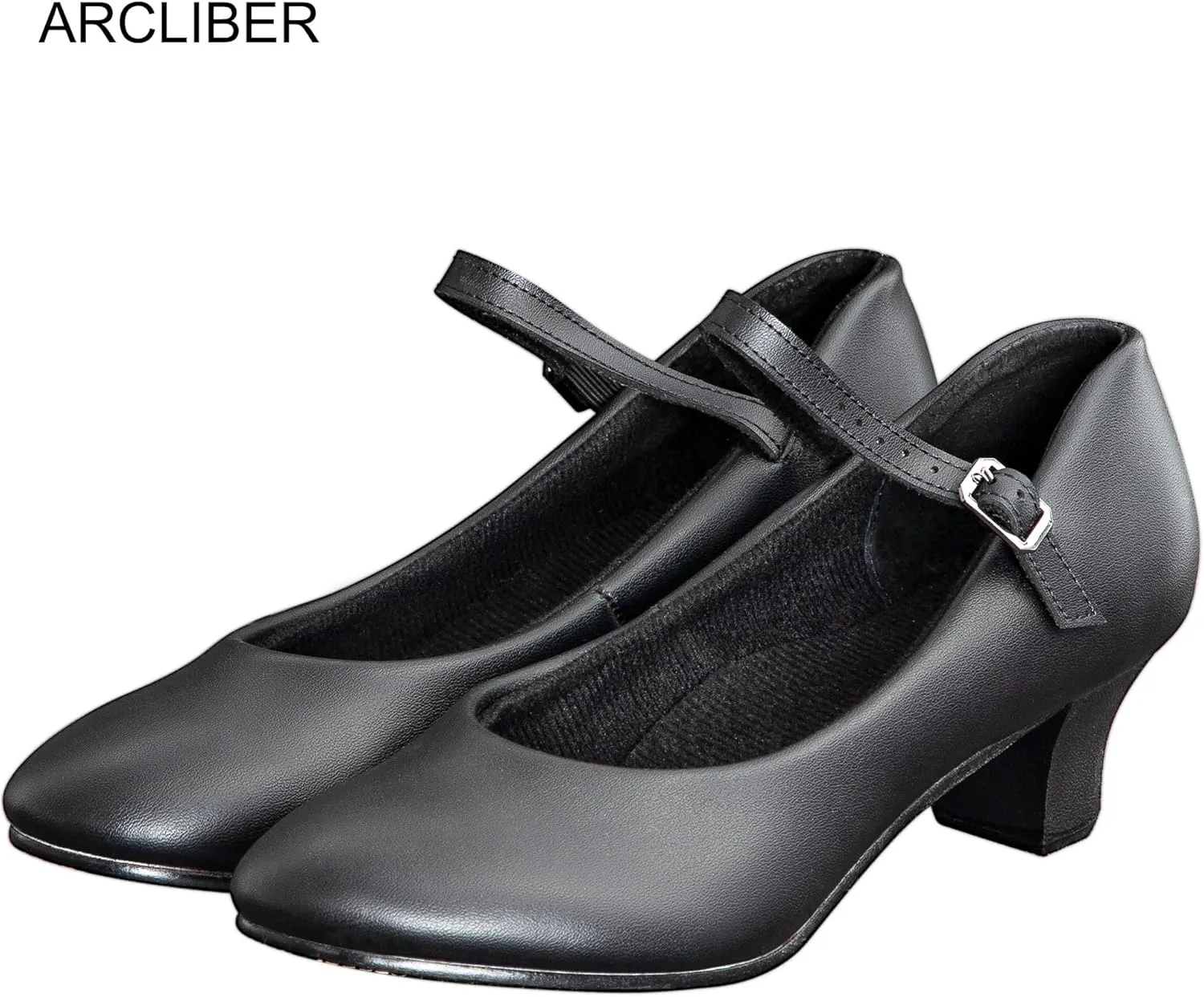 ARCLIBER Character Shoes for Women Ankle Strap 1.55" Dance Heels for Ballroom Salsa Tango