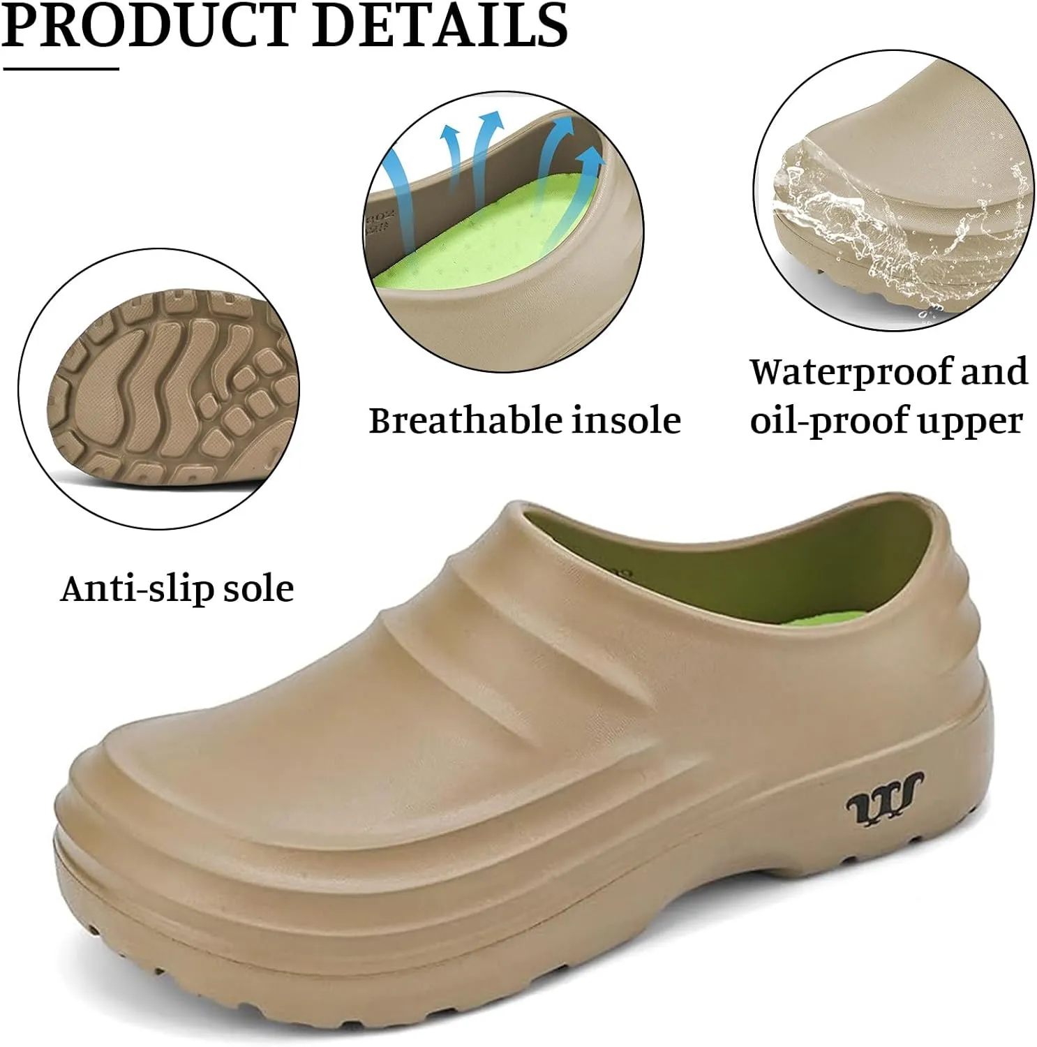 Armadillo Clogs Nurse Garden Shoes for Women Men Non Slip Resistant Work Shoes, Comfortable Nursing Shoe Womens Mules Slip On Oil Resistant Waterproof Chef Gardening Kitchen Food Service Shoe Unisex