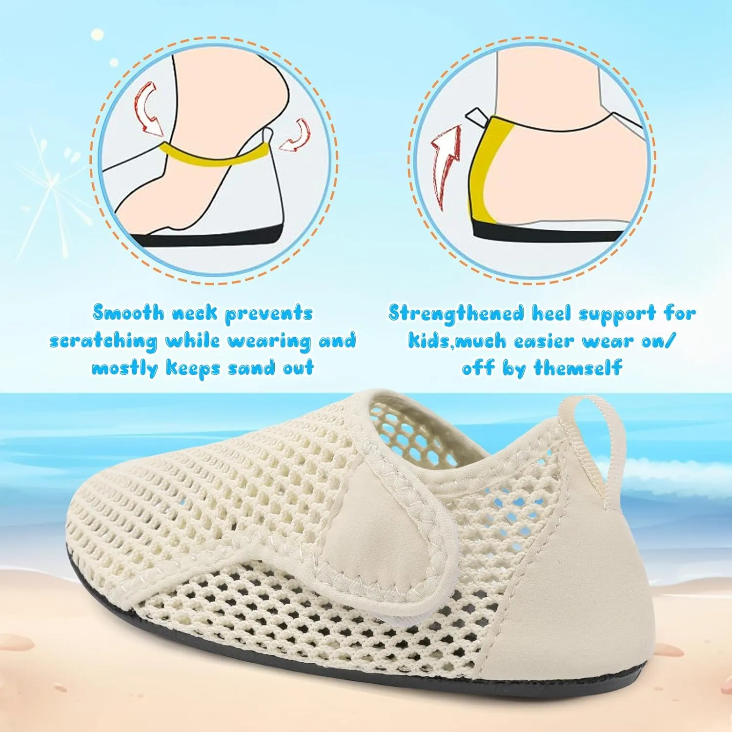 Besroad Kids Water Shoes Girls Boys Quick Dry Aqua Socks Barefoot Non Slip Beach Swim Surf Shoes