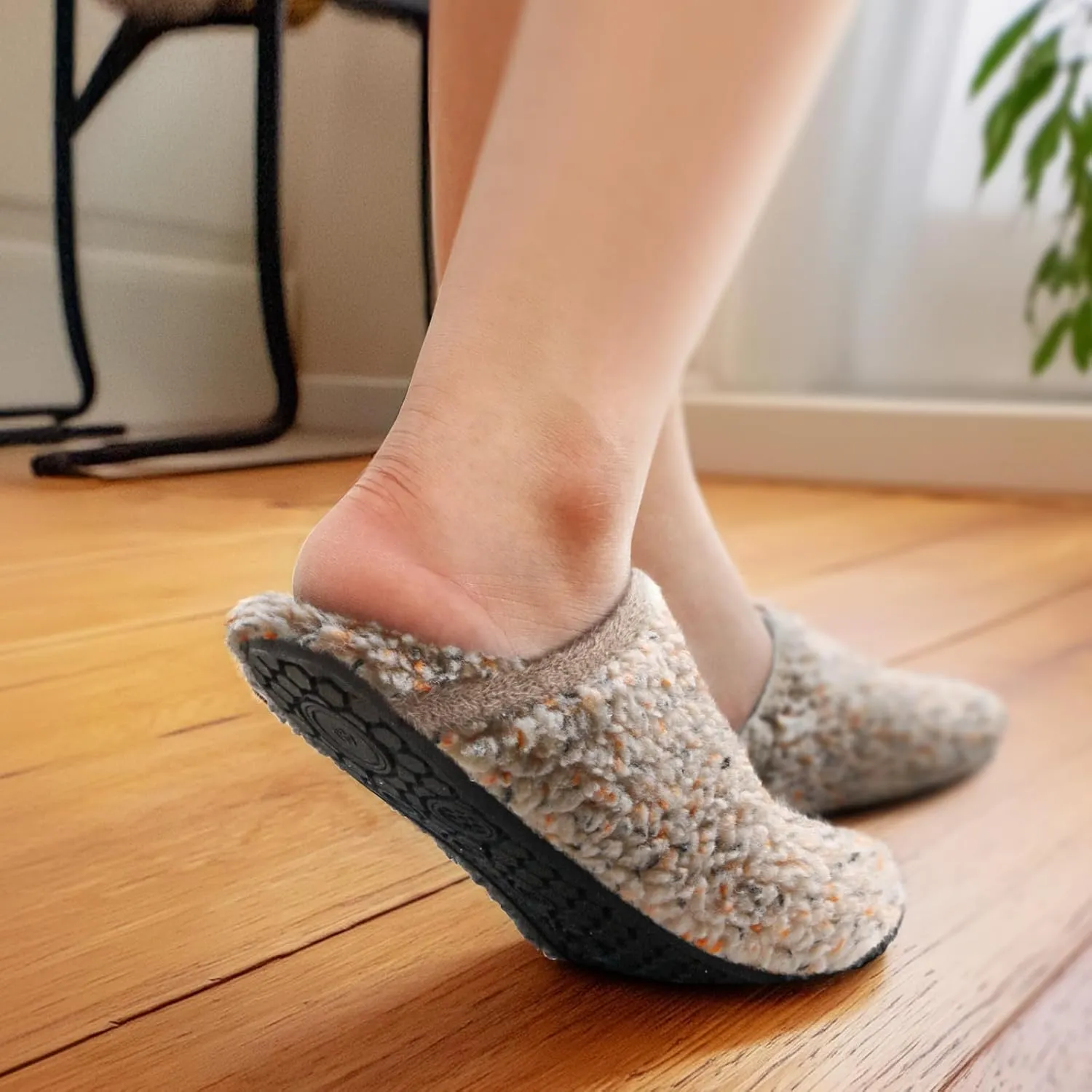 BULLIANT Women Slippers Socks, Slip on Shoes for Women Barefoot Yoga Shoe Comfortable Stretch Fit