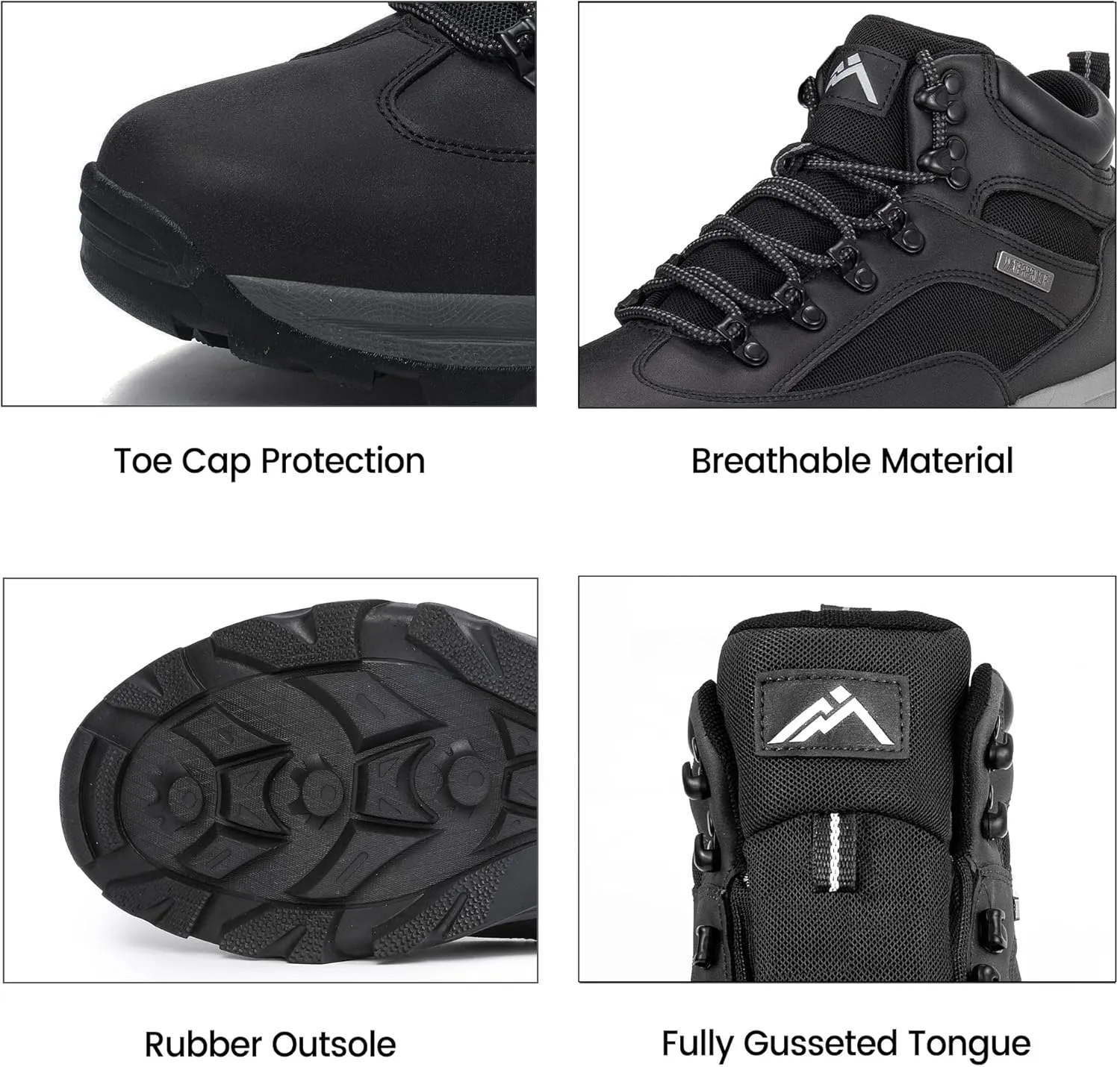 CC-Los Men's Waterproof Hiking Boots Outdoor Relaxed Fit Lightweight Size 7.5-14