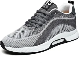 Couple Men's Elevator Shoes Men's Casual Mesh Trainers Lightweight Breathable Lace Up Sports Shoes Vintage Mens Sneaker