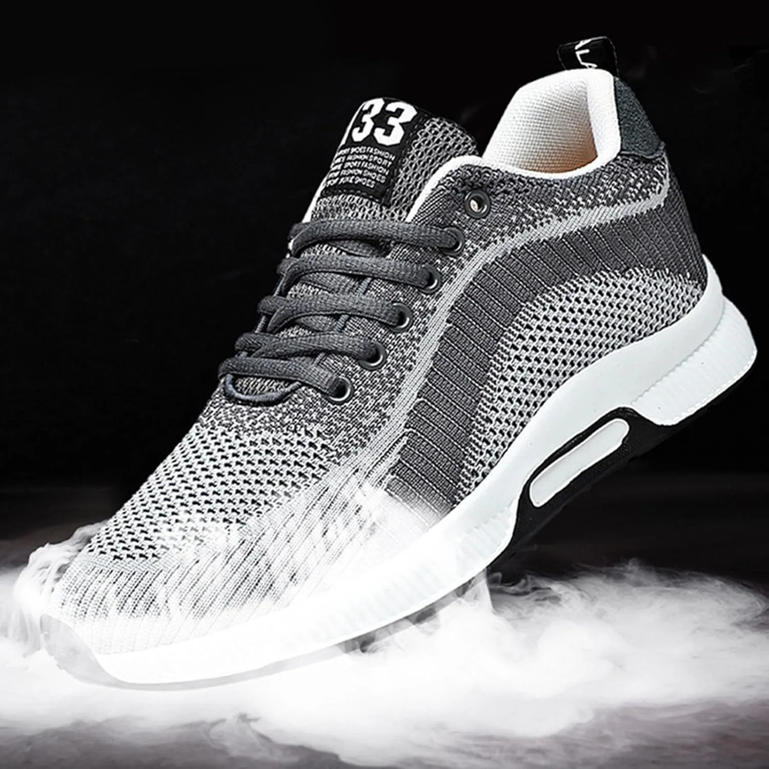 Couple Men's Elevator Shoes Men's Casual Mesh Trainers Lightweight Breathable Lace Up Sports Shoes Vintage Mens Sneaker