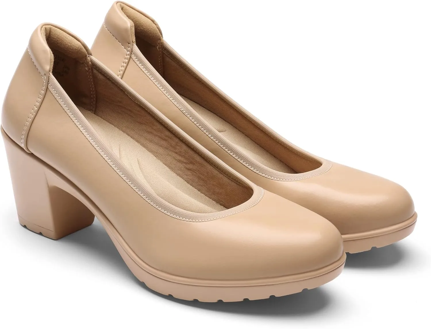 DREAM PAIRS Women's Chunky Closed Toe Low Block Heels Work Pumps Comfortable Round Toe Dress Wedding Shoes