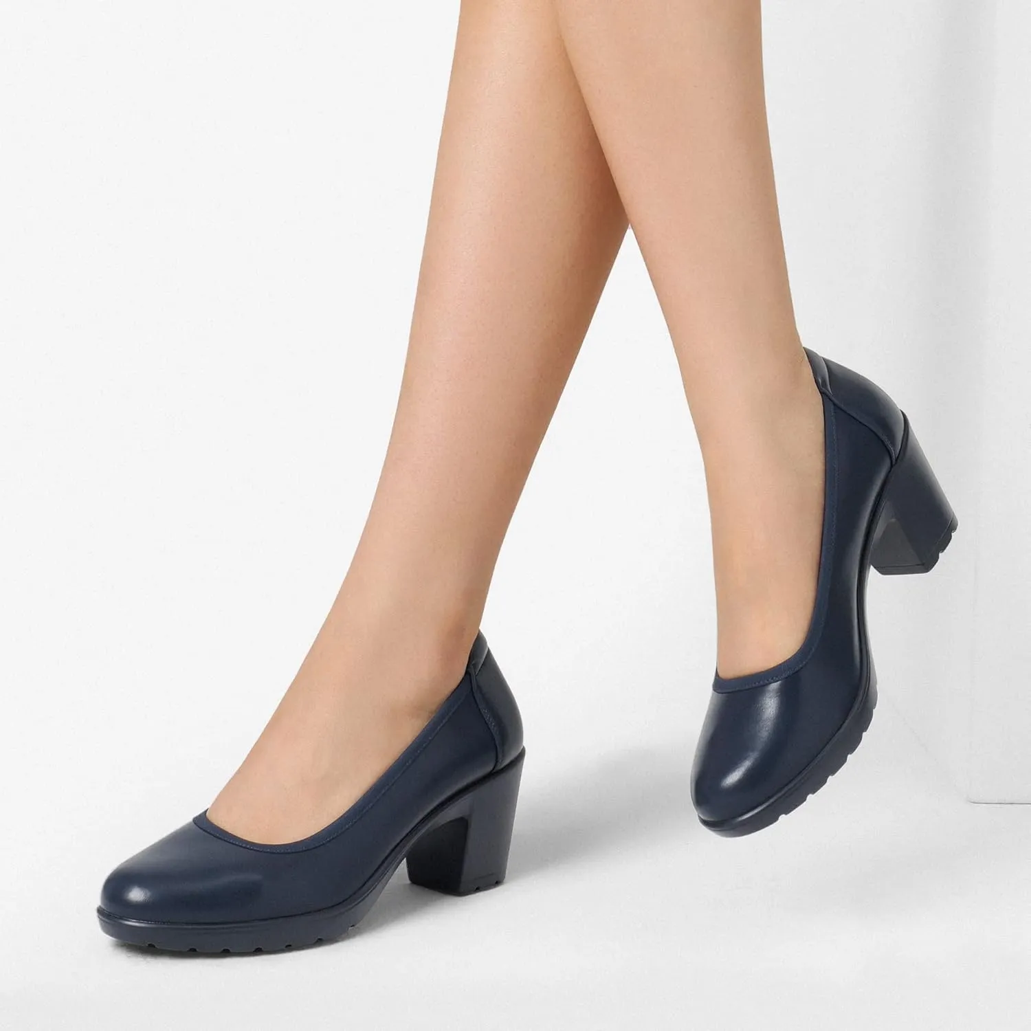 DREAM PAIRS Women's Chunky Closed Toe Low Block Heels Work Pumps Comfortable Round Toe Dress Wedding Shoes