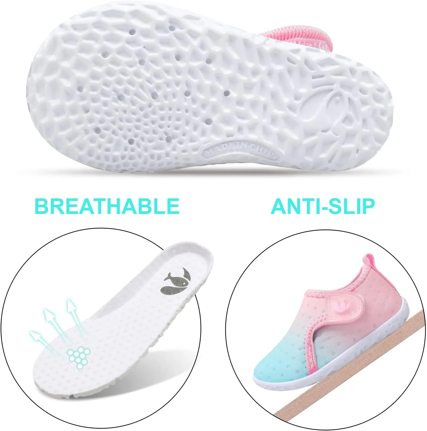 FEETCITY Baby Boys Girls Water Sport Shoes Barefoot Kids Aqua Socks Quick-Dry Beach Swim Pool Shoes