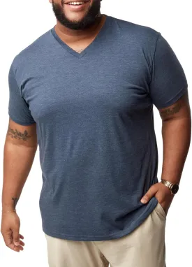 Fresh Clean Threads V Neck T Shirts for Men - Pre Shrunk Soft Fitted Premium Classic Tee - Men's T-Shirt Cotton Poly Blend