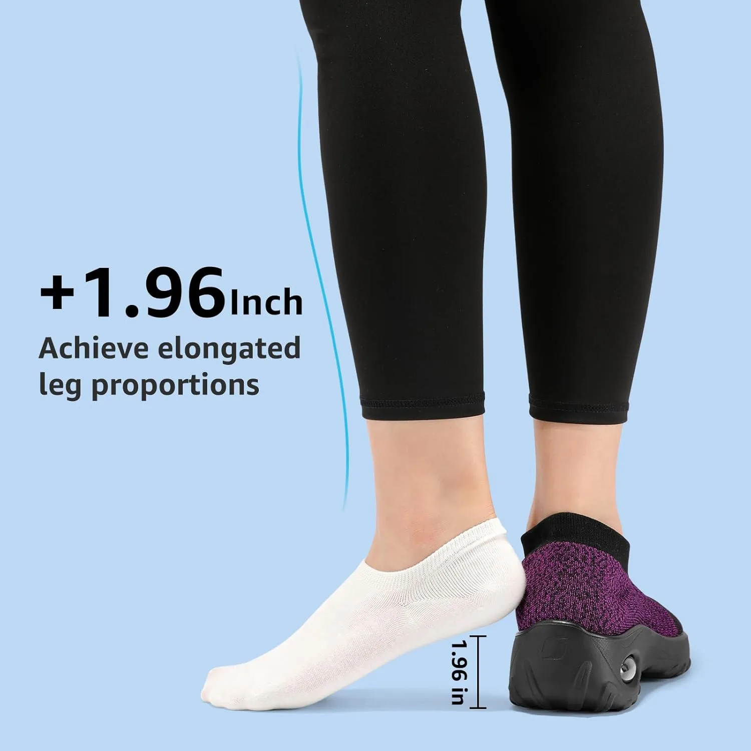 HKR Womens Walking Shoes with Arch Support Lightweight Slip On Sneakers for Plantar Fasciitis