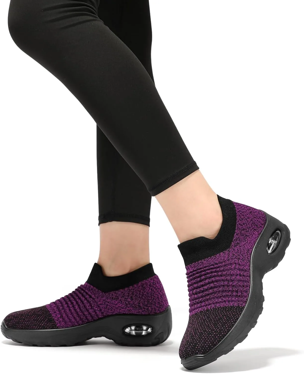 HKR Womens Walking Shoes with Arch Support Lightweight Slip On Sneakers for Plantar Fasciitis