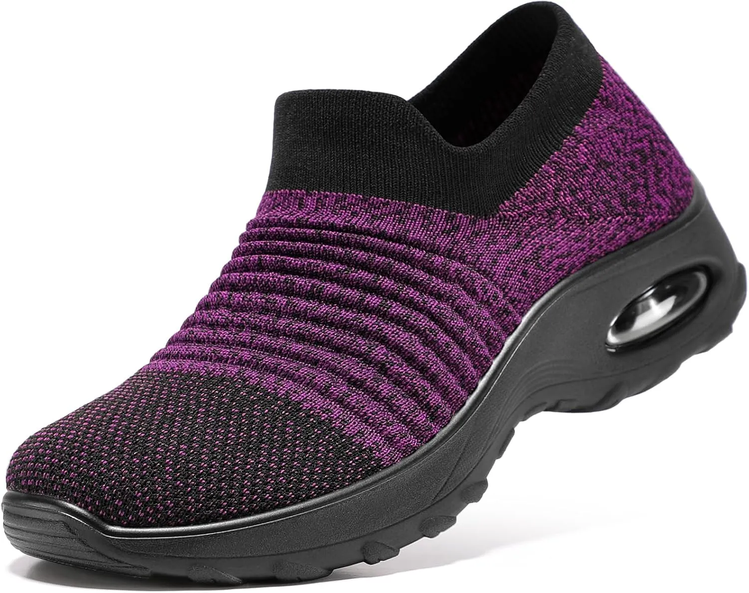 HKR Womens Walking Shoes with Arch Support Lightweight Slip On Sneakers for Plantar Fasciitis