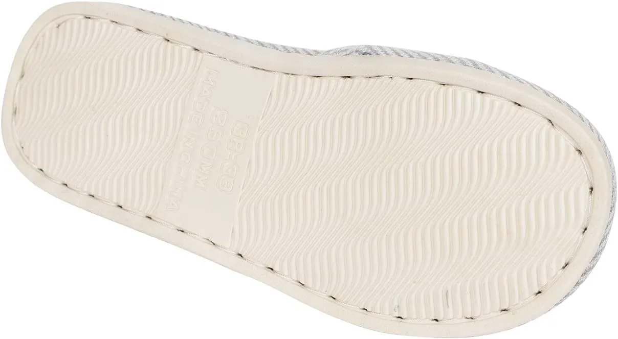 Ibluelover Portable Travel Spa Slippers Foldable Flat Closed Toe Home Shoes with Non-Slip Sole Spa Hotel Slippers Washable Guest Room Cotton Indoor House Shoes Business Trip Flight Footwear
