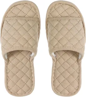 Ibluelover Portable Travel Spa Slippers Foldable Flat Closed Toe Home Shoes with Non-Slip Sole Spa Hotel Slippers Washable Guest Room Cotton Indoor House Shoes Business Trip Flight Footwear