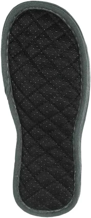 Ibluelover Portable Travel Spa Slippers Foldable Flat Closed Toe Home Shoes with Non-Slip Sole Spa Hotel Slippers Washable Guest Room Cotton Indoor House Shoes Business Trip Flight Footwear