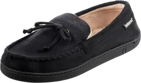Isotoner Men's Microsuede Moccasin Slippers - Mens Indoor and Outdoor Sole Slippers, Features Memory Foam for a Customer Fit and Arch Support for All-Day Comfort, Machine Washable