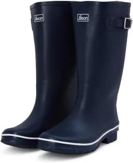Jileon Wide Fit Womens Rain Boots - Fit up to 18 Calves - Unique Design For Wide Feet, Ankles & Calves