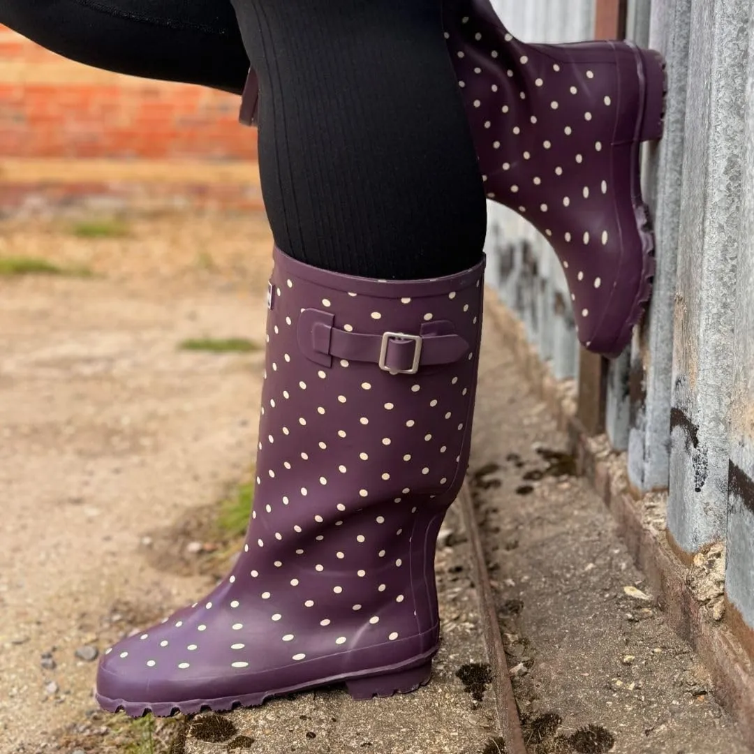 Jileon Wide Fit Womens Rain Boots - Fit up to 18 Calves - Unique Design For Wide Feet, Ankles & Calves