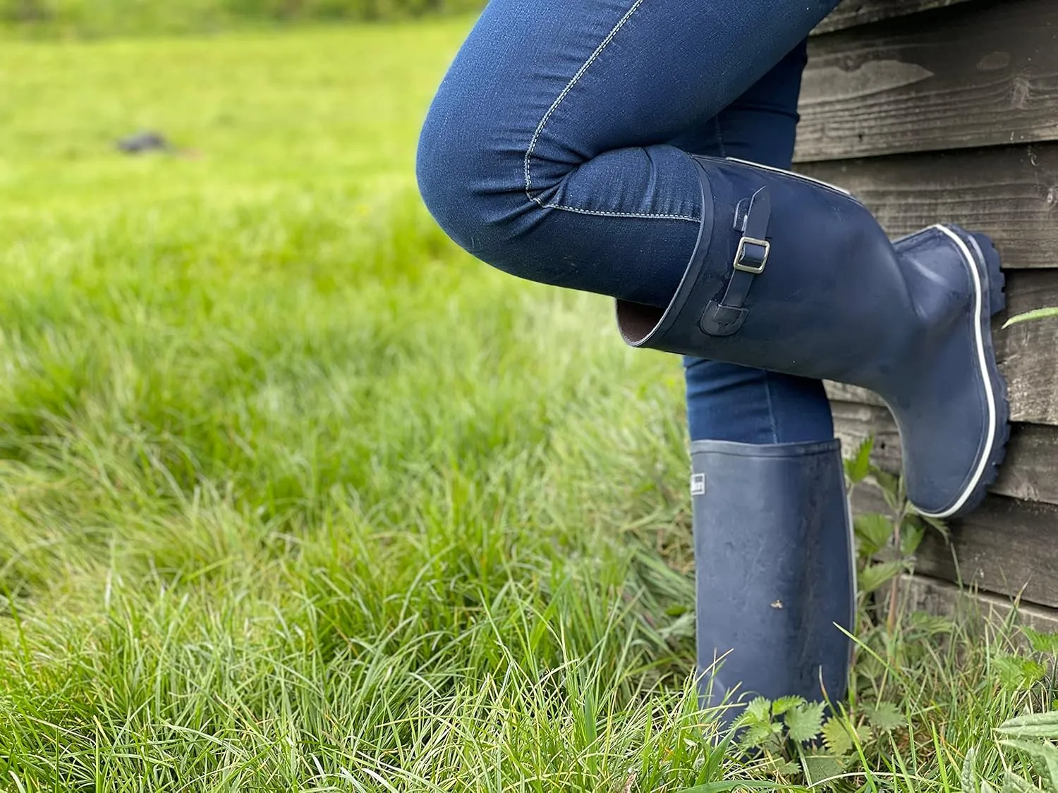 Jileon Wide Fit Womens Rain Boots - Fit up to 18 Calves - Unique Design For Wide Feet, Ankles & Calves