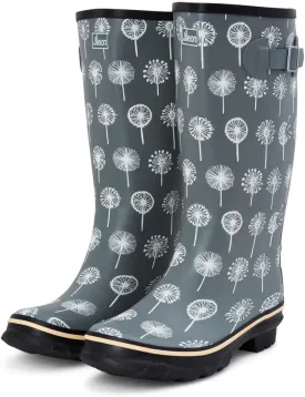 Jileon Wide Fit Womens Rain Boots - Fit up to 18 Calves - Unique Design For Wide Feet, Ankles & Calves