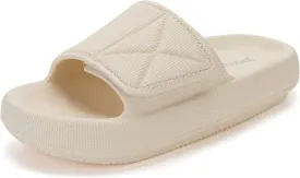 Joomra Slides for Women and Men Recovery Pillow Slippers Diabetic Sandals | Adjustable Strap | Dual Cushioned Thick Sole