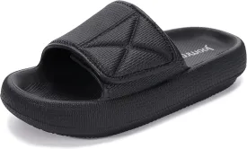 Joomra Slides for Women and Men Recovery Pillow Slippers Diabetic Sandals | Adjustable Strap | Dual Cushioned Thick Sole