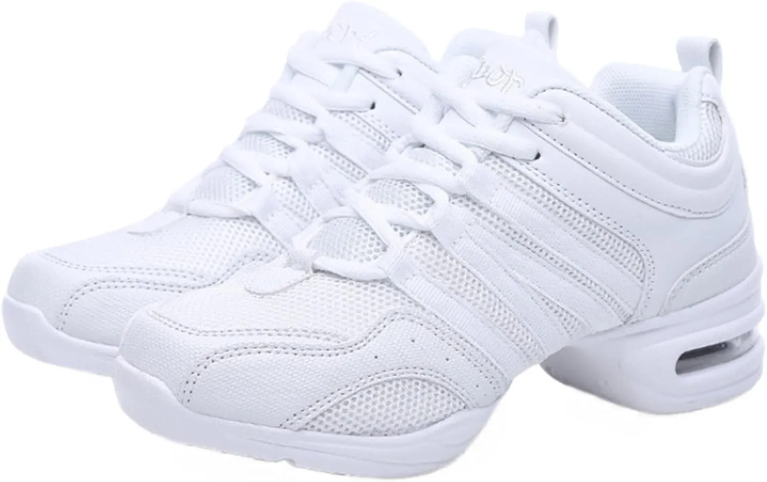 Julymens Women's Jazz Dancing Sneakers Breathable Mesh Lightweight Split Sole Athletic Walking Shoes