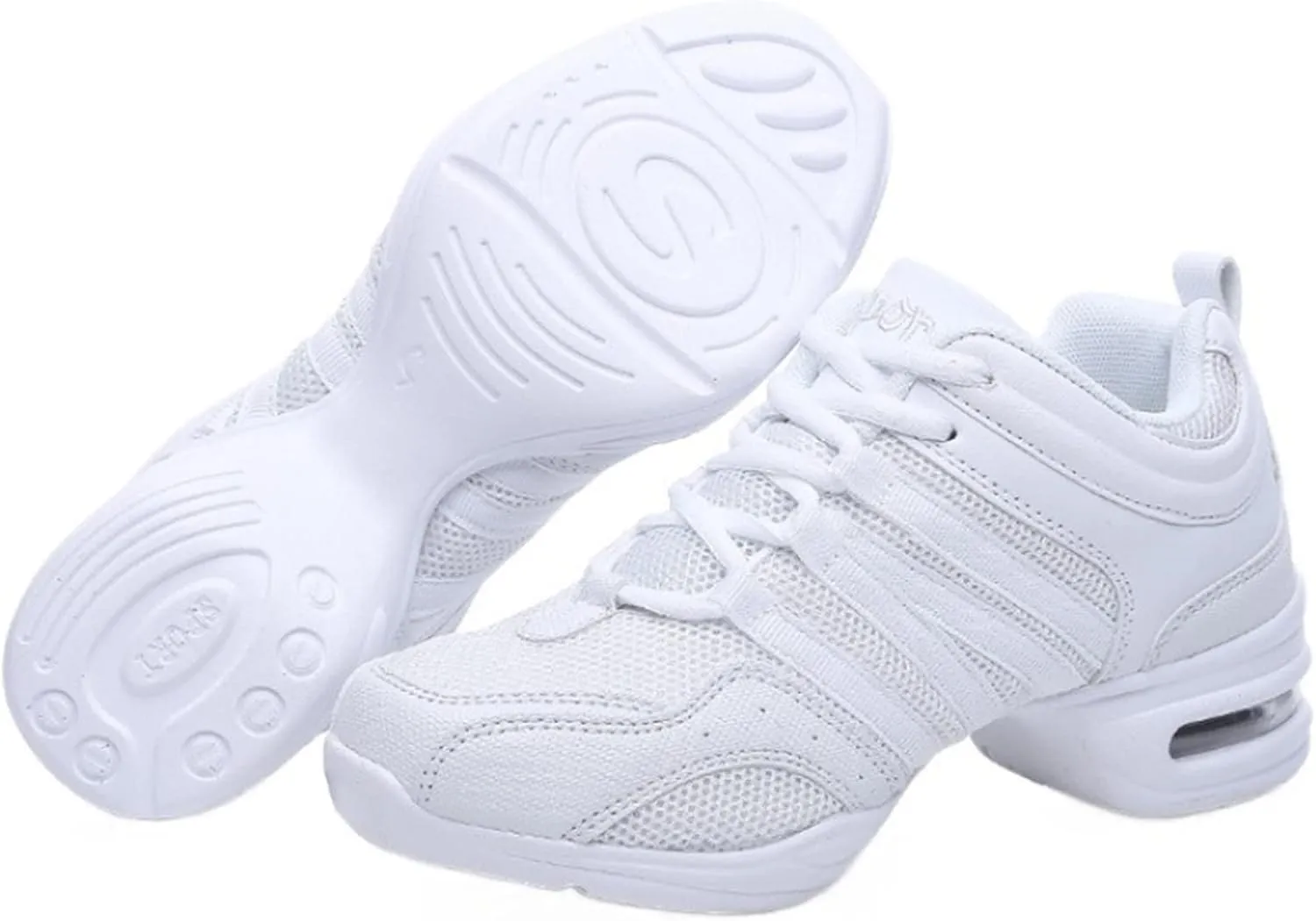 Julymens Women's Jazz Dancing Sneakers Breathable Mesh Lightweight Split Sole Athletic Walking Shoes