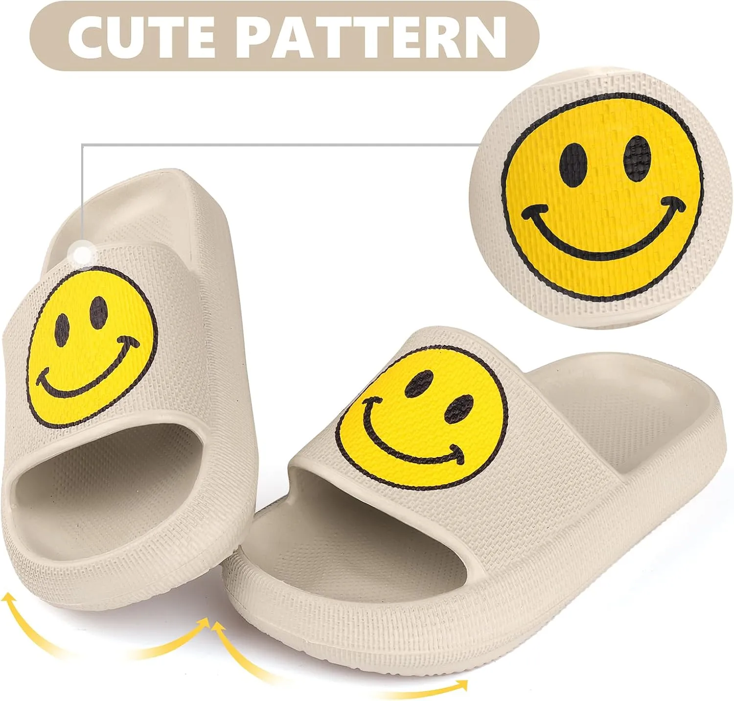 Kids Cloud SlidesPillow Sandals for Boys GirlsQuick Drying Bathroom Shower SandalsSummer Beach Pool Slippers| Thick Sole Non-Slip