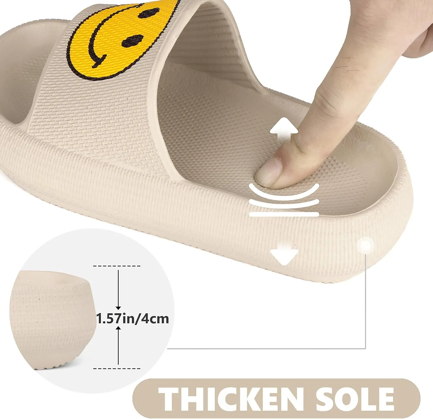 Kids Cloud SlidesPillow Sandals for Boys GirlsQuick Drying Bathroom Shower SandalsSummer Beach Pool Slippers| Thick Sole Non-Slip