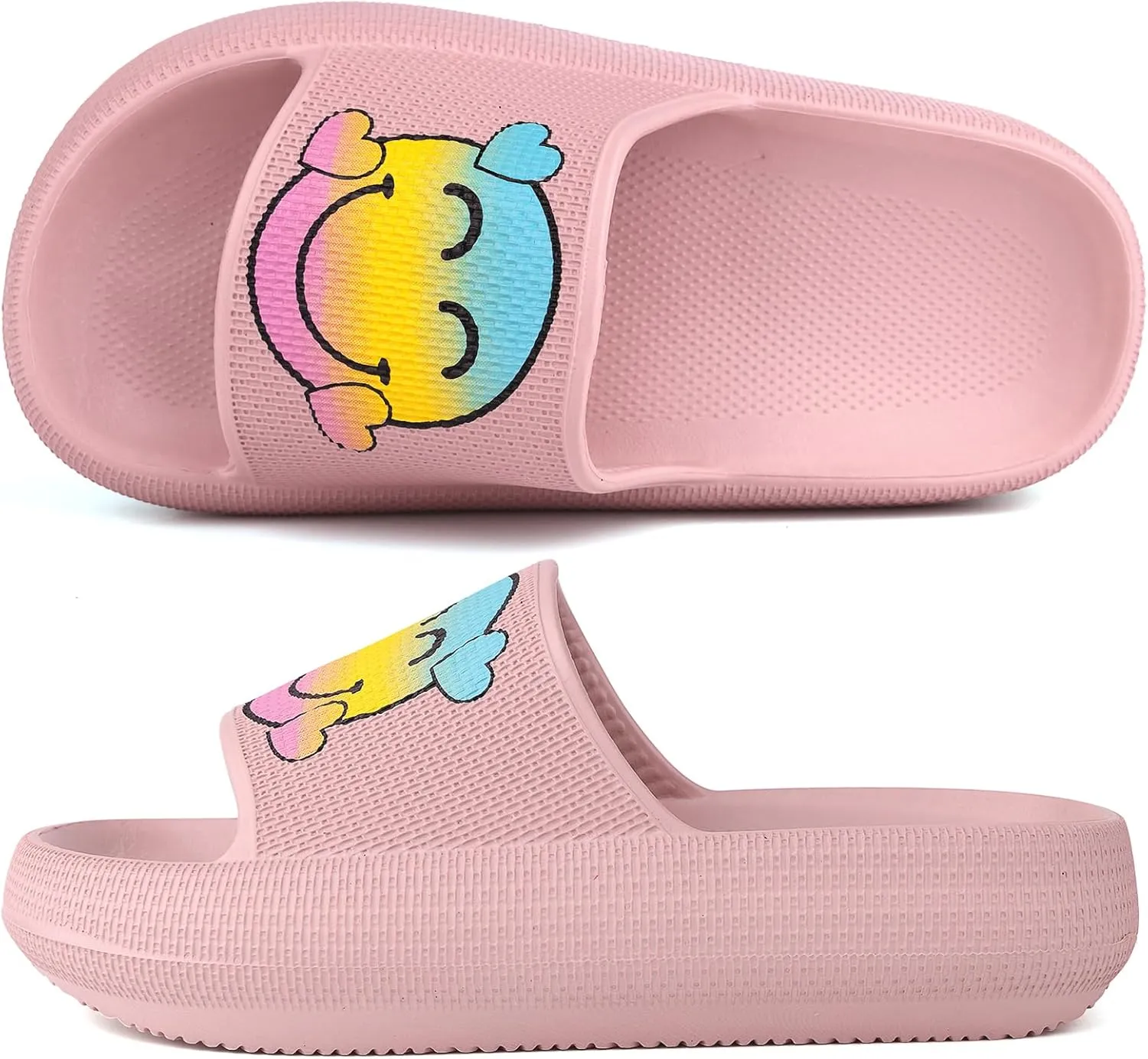 Kids Cloud SlidesPillow Sandals for Boys GirlsQuick Drying Bathroom Shower SandalsSummer Beach Pool Slippers| Thick Sole Non-Slip