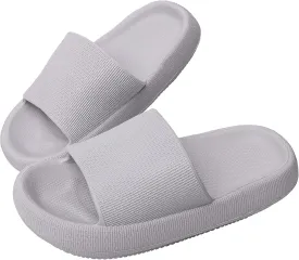 Kids House Slippers Non-Slip Quick Drying Open Toe Super Soft Thick Sole Sandals Home Shower Bathroom Slipper for Toddler Little Kids