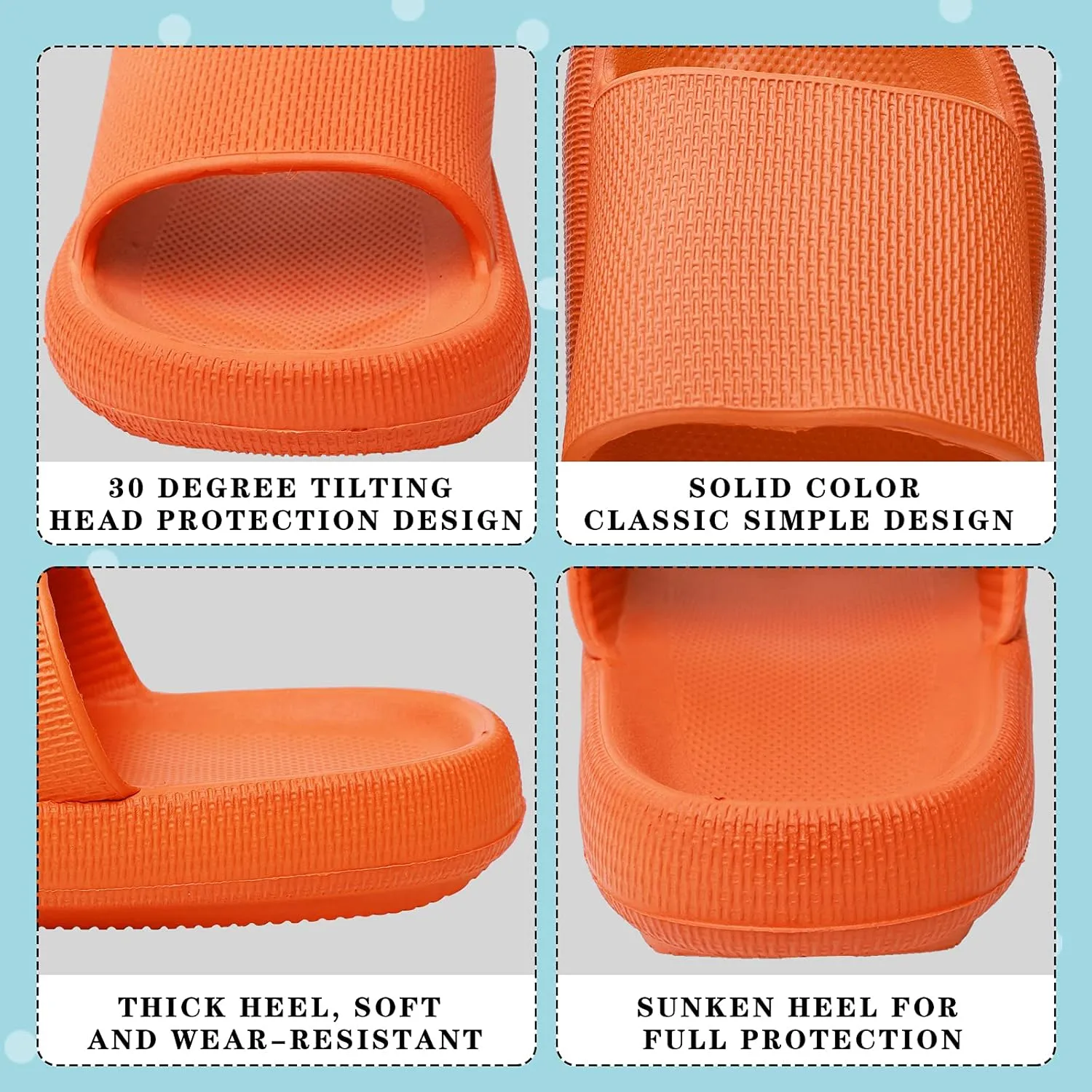 Kids House Slippers Non-Slip Quick Drying Open Toe Super Soft Thick Sole Sandals Home Shower Bathroom Slipper for Toddler Little Kids