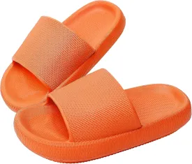 Kids House Slippers Non-Slip Quick Drying Open Toe Super Soft Thick Sole Sandals Home Shower Bathroom Slipper for Toddler Little Kids