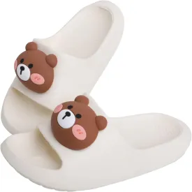 Kids House Slippers Non-Slip Quick Drying Open Toe Super Soft Thick Sole Sandals Home Shower Bathroom Slipper for Toddler Little Kids