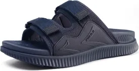 KuaiLu Mens Orthotic Sandals Athletic Thick Cushion Recovery Sport Slides Adjustable Strap Open Toe Walking Sandles With Comfortable Plantar Fasciitis Arch Support