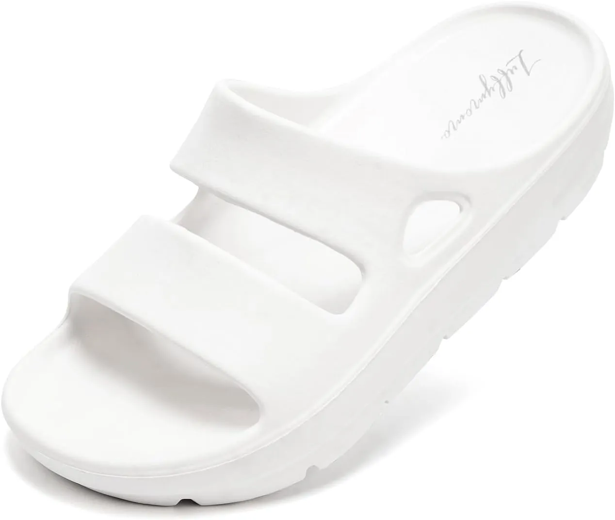 Luffymomo Pillow Slippers for Women and Men,Cloud Indoor Slides Bathroom Sandals | Non-Slip Thick Sole Quick Drying