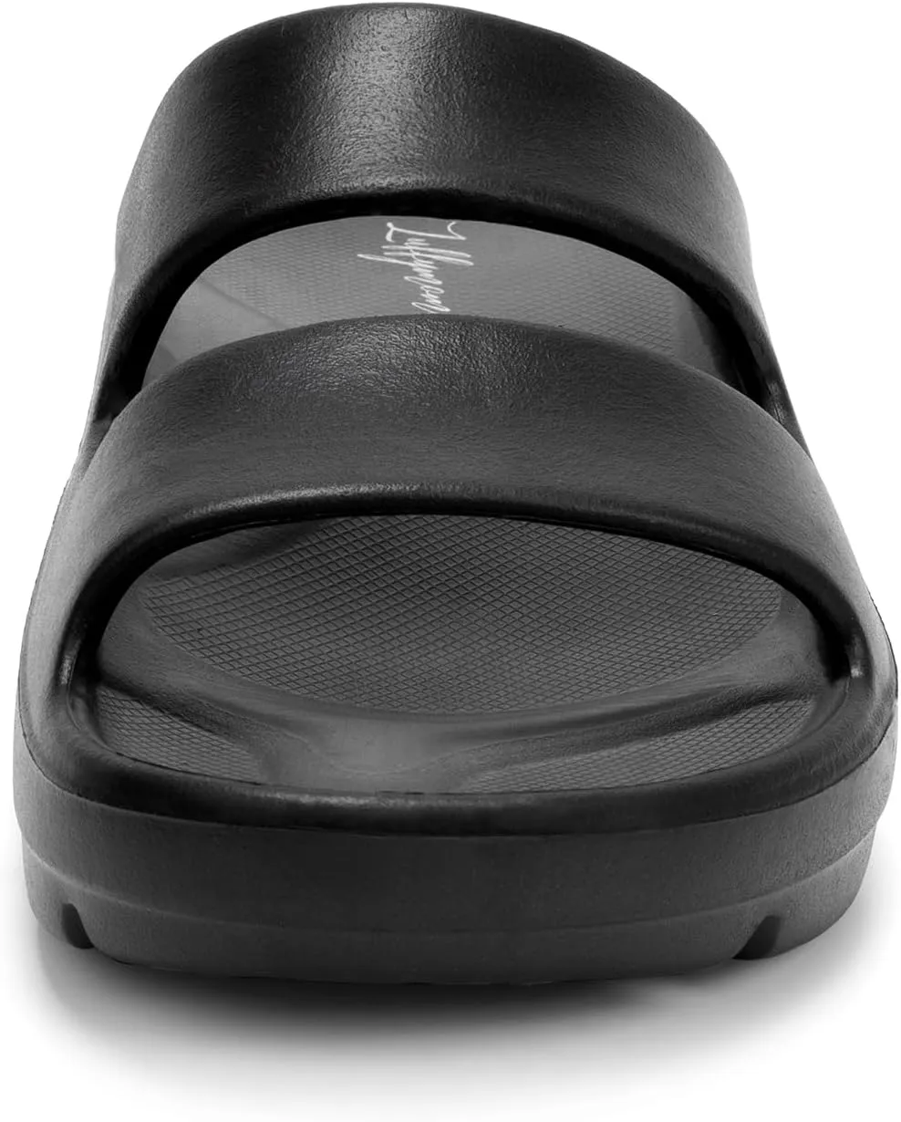 Luffymomo Pillow Slippers for Women and Men,Cloud Indoor Slides Bathroom Sandals | Non-Slip Thick Sole Quick Drying