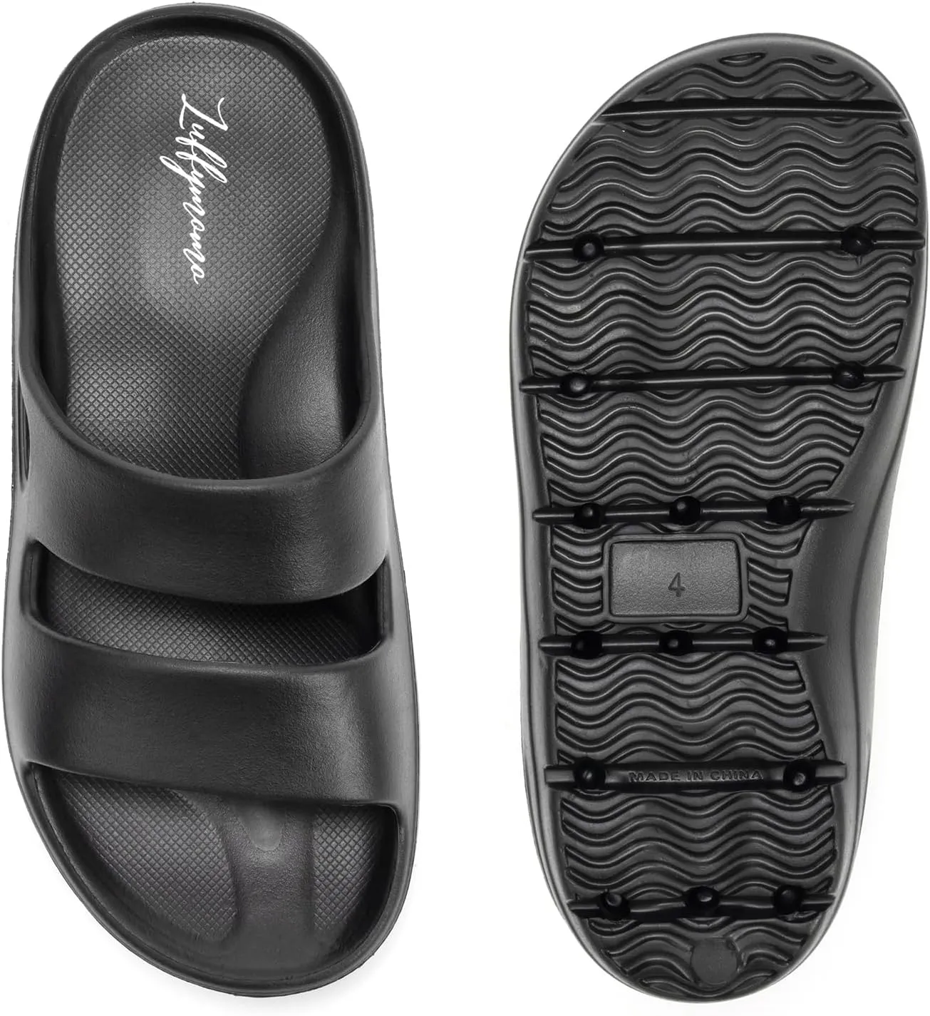 Luffymomo Pillow Slippers for Women and Men,Cloud Indoor Slides Bathroom Sandals | Non-Slip Thick Sole Quick Drying