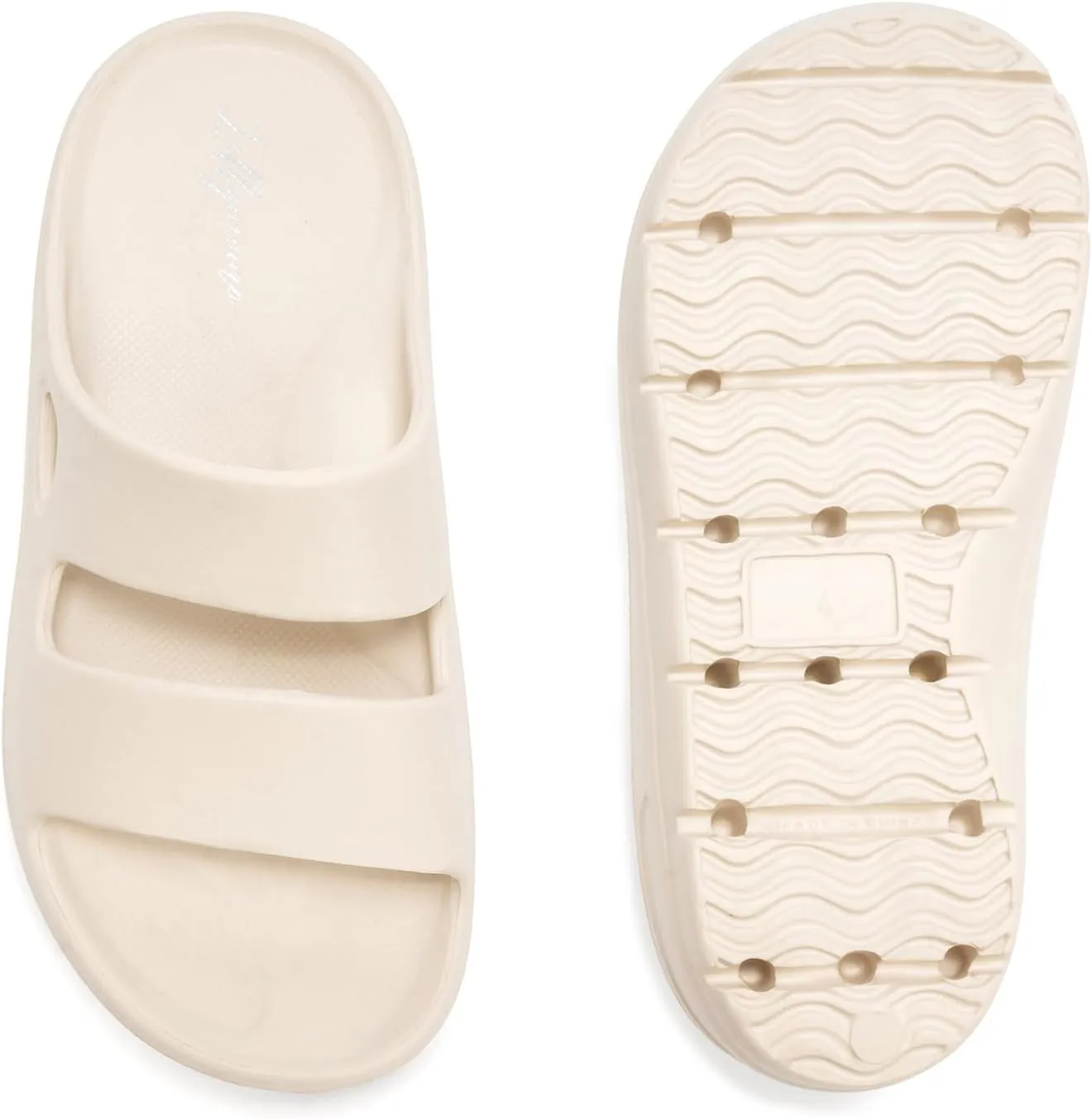 Luffymomo Pillow Slippers for Women and Men,Cloud Indoor Slides Bathroom Sandals | Non-Slip Thick Sole Quick Drying
