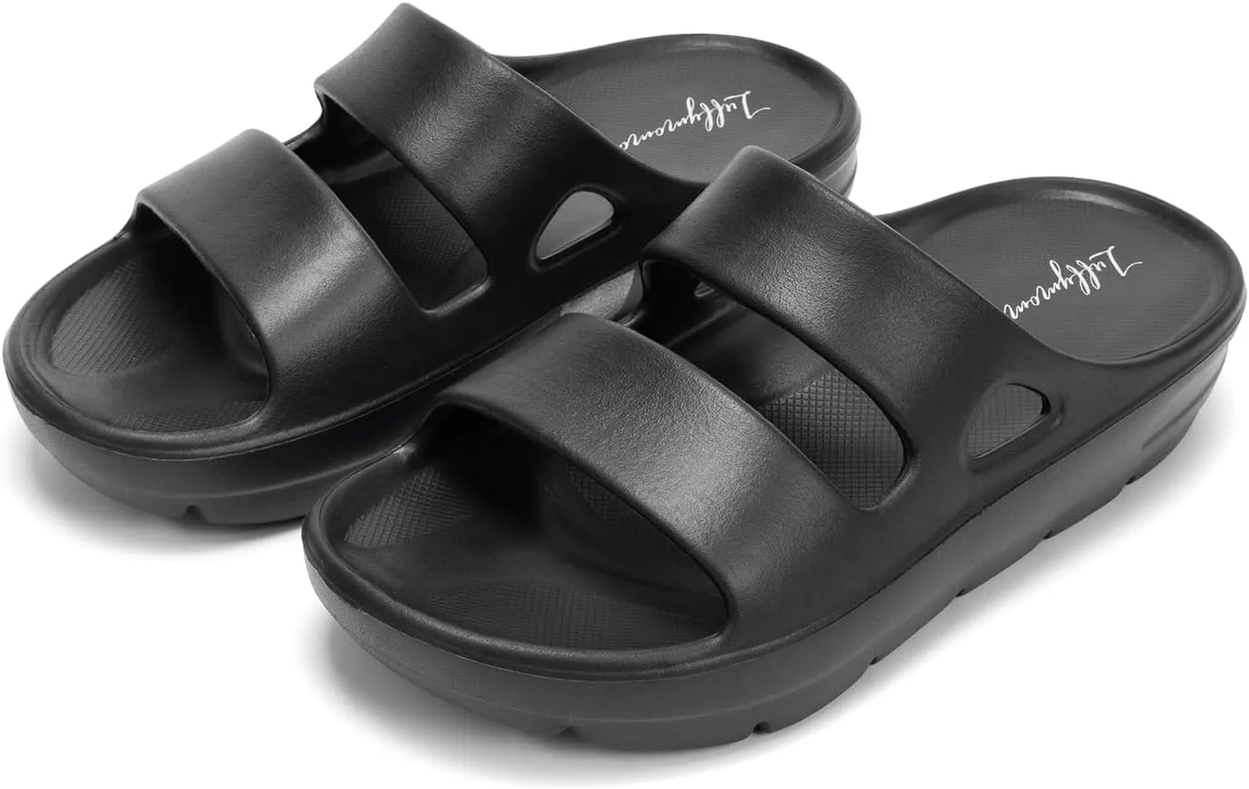 Luffymomo Pillow Slippers for Women and Men,Cloud Indoor Slides Bathroom Sandals | Non-Slip Thick Sole Quick Drying