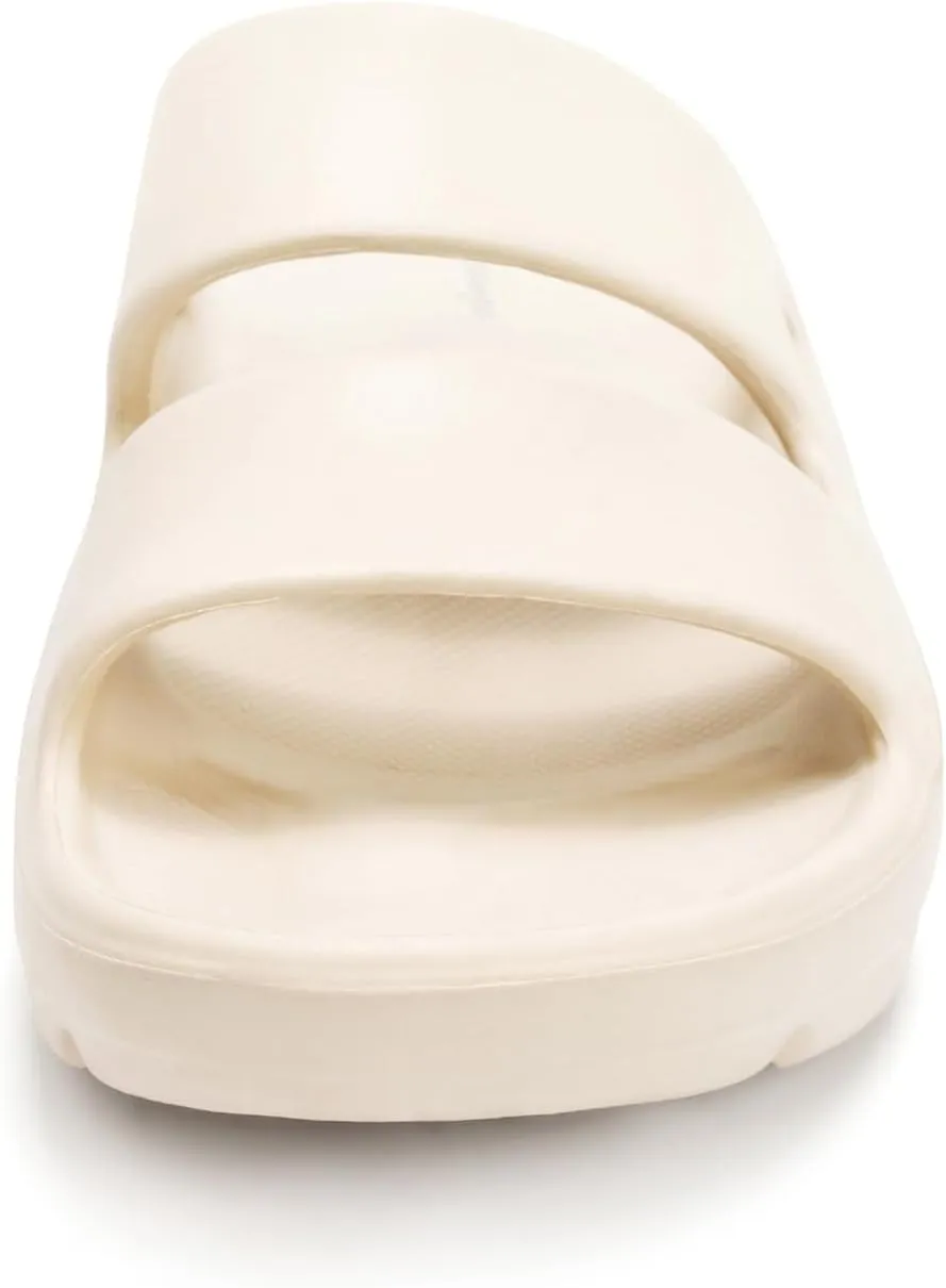 Luffymomo Pillow Slippers for Women and Men,Cloud Indoor Slides Bathroom Sandals | Non-Slip Thick Sole Quick Drying
