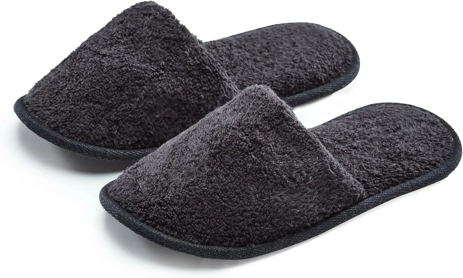 Men's Cotton Bath Slippers, Terry Cloth Travel Hotel Slippers for Men