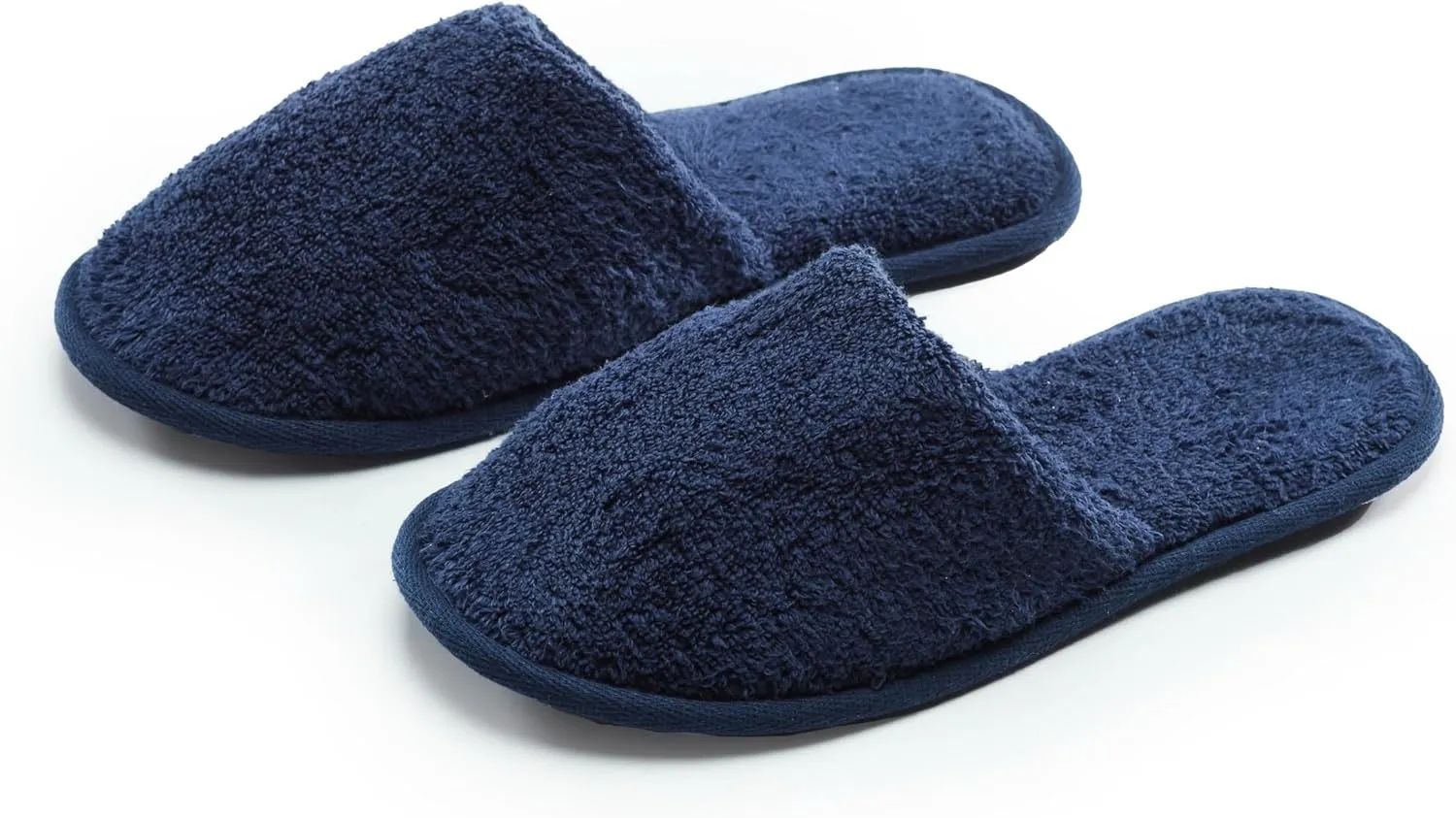 Men's Cotton Bath Slippers, Terry Cloth Travel Hotel Slippers for Men