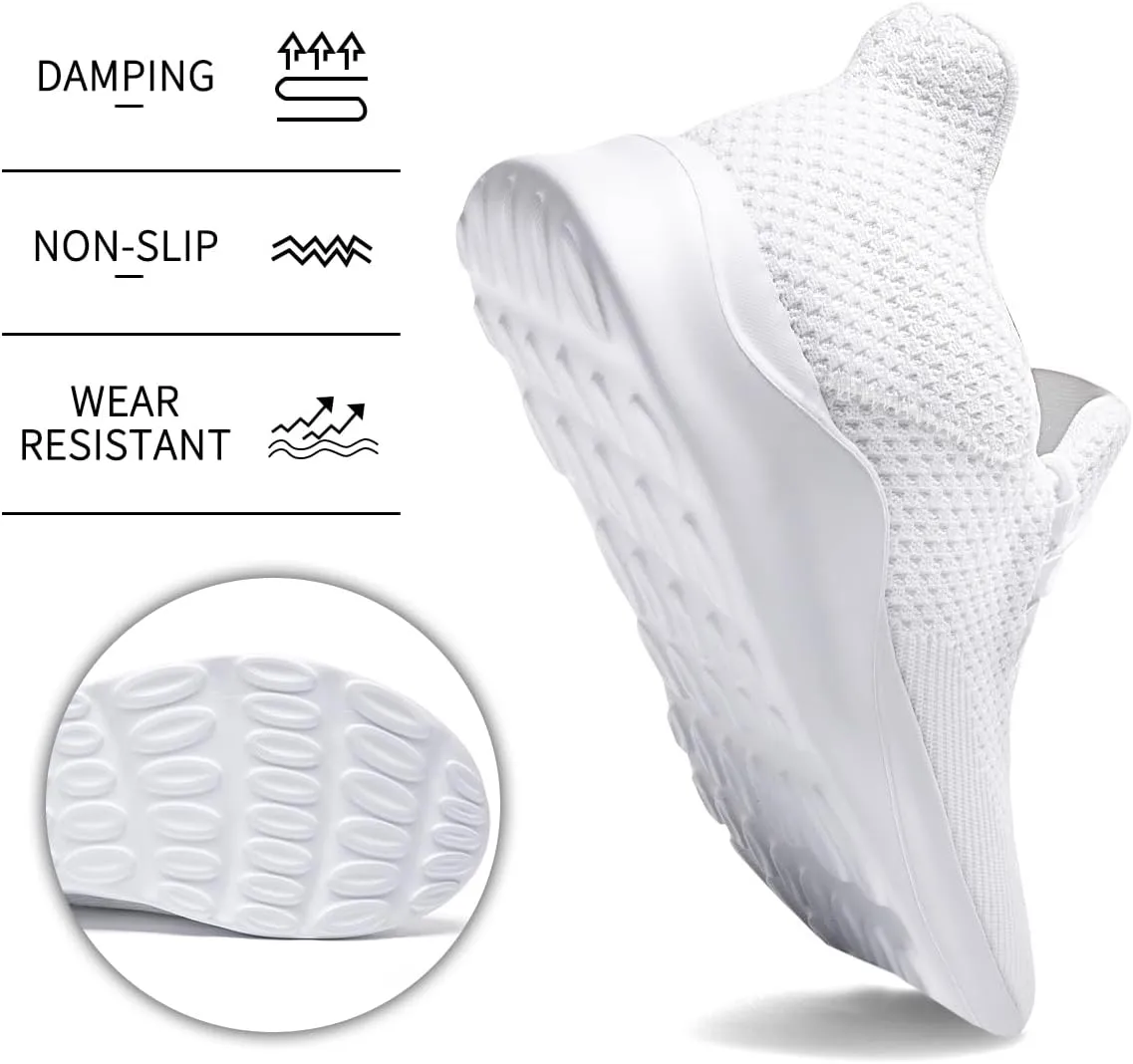 Mens Running Shoes Slip On Sneakers Walking Tennis Shoes Gym Athletic Sports Fashion Casual Breathable