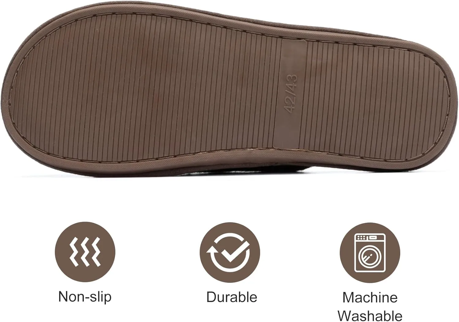Mens Two-Tone Scuff Slippers with Memory Foam Cozy Warm Slip On House Shoes for Indoor Outdoor Gifts for Men Him Dad