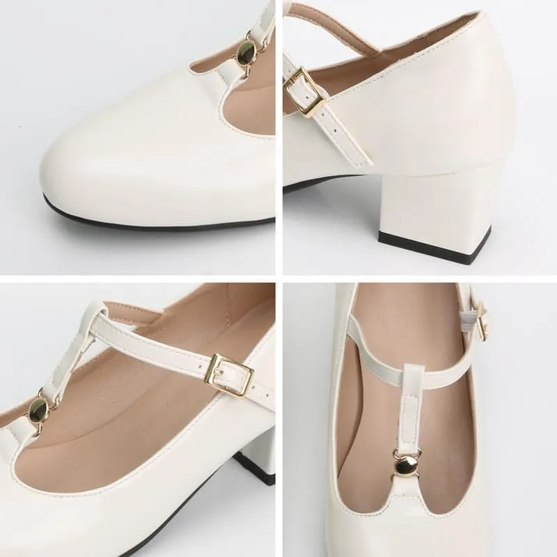 MEOTINA Cute Bow Heels Mary Janes Shoes Women Dress Platform Strappy High Heels Kawaii Shoes