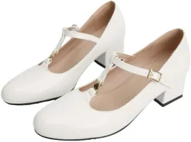 MEOTINA Cute Bow Heels Mary Janes Shoes Women Dress Platform Strappy High Heels Kawaii Shoes