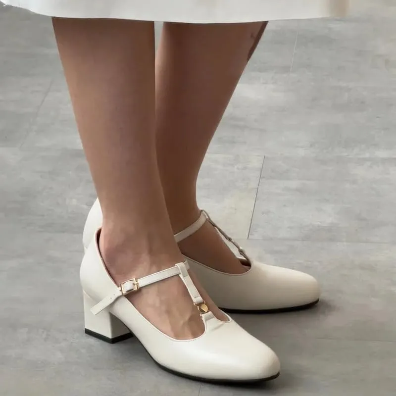 MEOTINA Cute Bow Heels Mary Janes Shoes Women Dress Platform Strappy High Heels Kawaii Shoes
