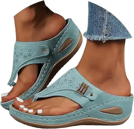 Orthopedic Sandals For Women 2025 Comfortable Dressy Summer Orthotic Thong Flip Flops For Flat Feet with Arch Support