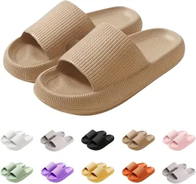 Pillow Slippers for Men Pillow Slippers Non-Slip Bathroom Shower Sandals Soft Thick Sole Indoor and Outdoor Slides