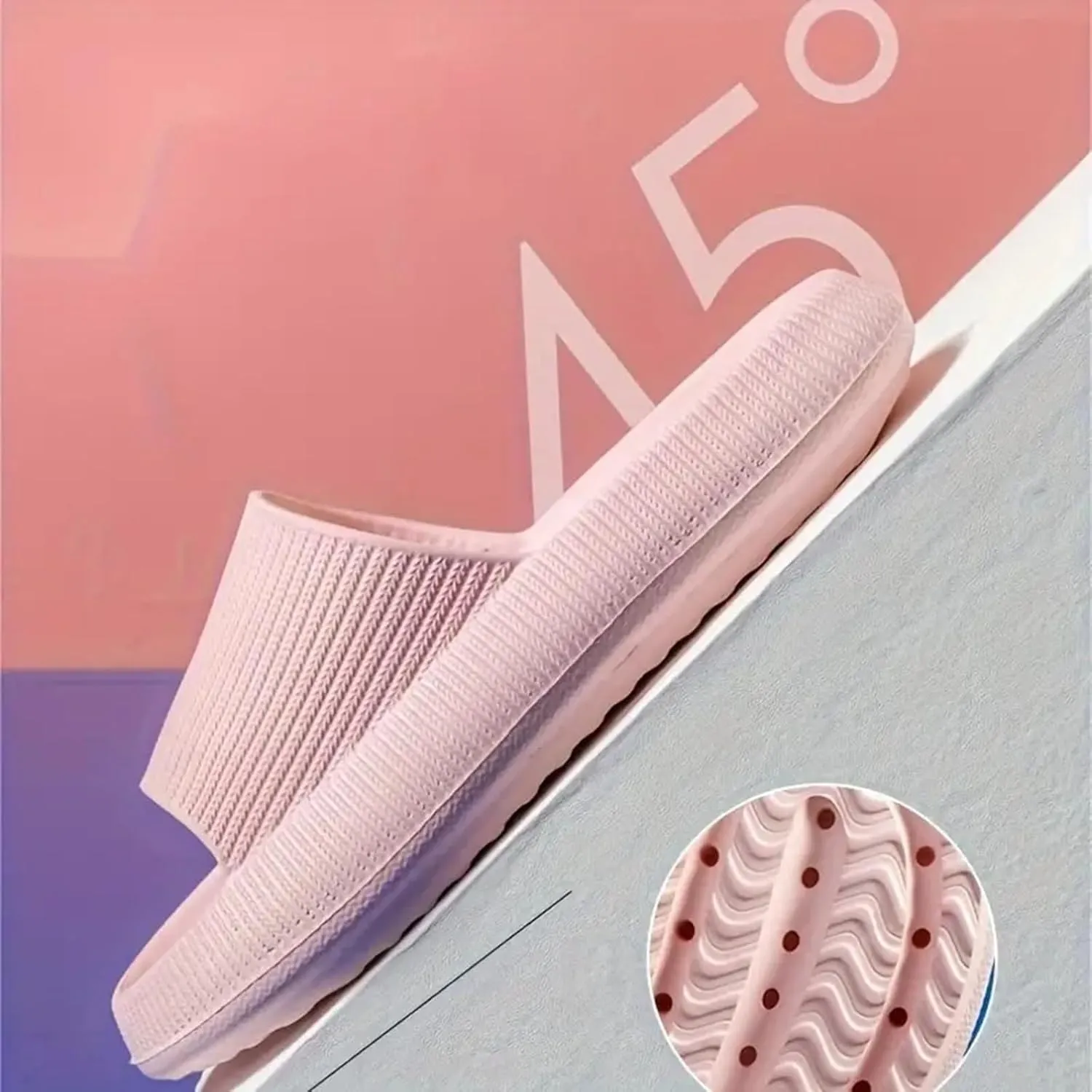 Pillow Slippers for Men Pillow Slippers Non-Slip Bathroom Shower Sandals Soft Thick Sole Indoor and Outdoor Slides